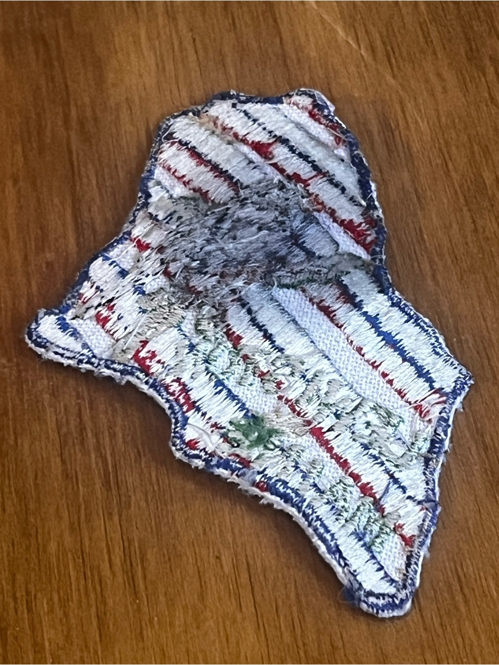 Lewiston Maine Chicadee Patch Handmade Embroidered Custom - Picture 4 of 5